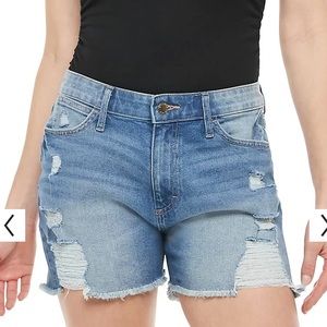 Jennifer Lopez High Rise Ripped-Style Shorts